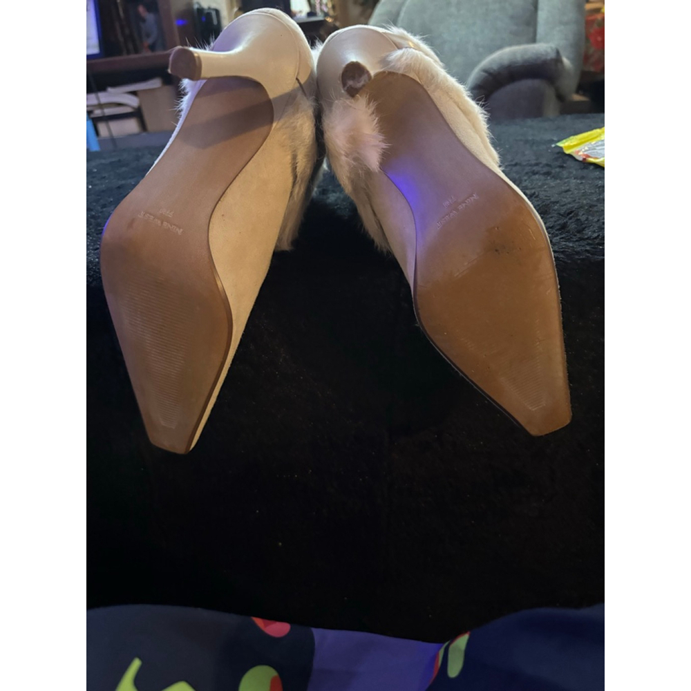 Women's Nine West Beige Fur Ankle Boots & Booties 7.5 - Picture 5 of 6